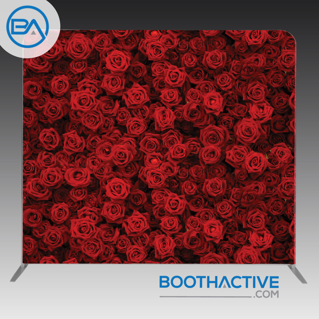 8' x 8' Backdrop - Red Roses