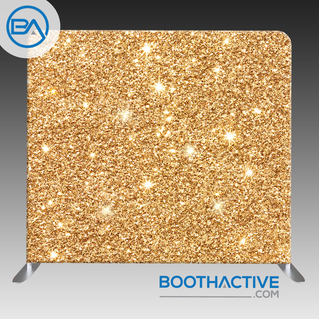 8' x 8' Backdrop - Gold Glitter