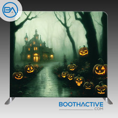 8' x 8' Backdrop - Halloween Spooky Mansion