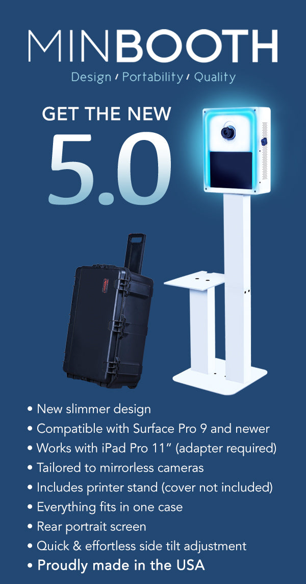 Minbooth 5.0 + Printer stand + Rolling case