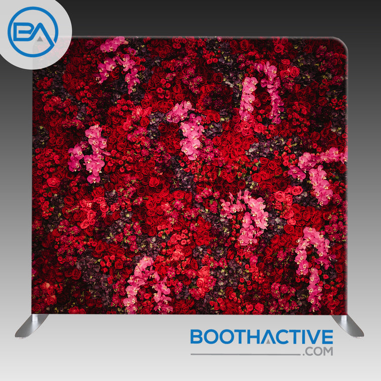 8' x 8' Backdrop - Red Flower Wall