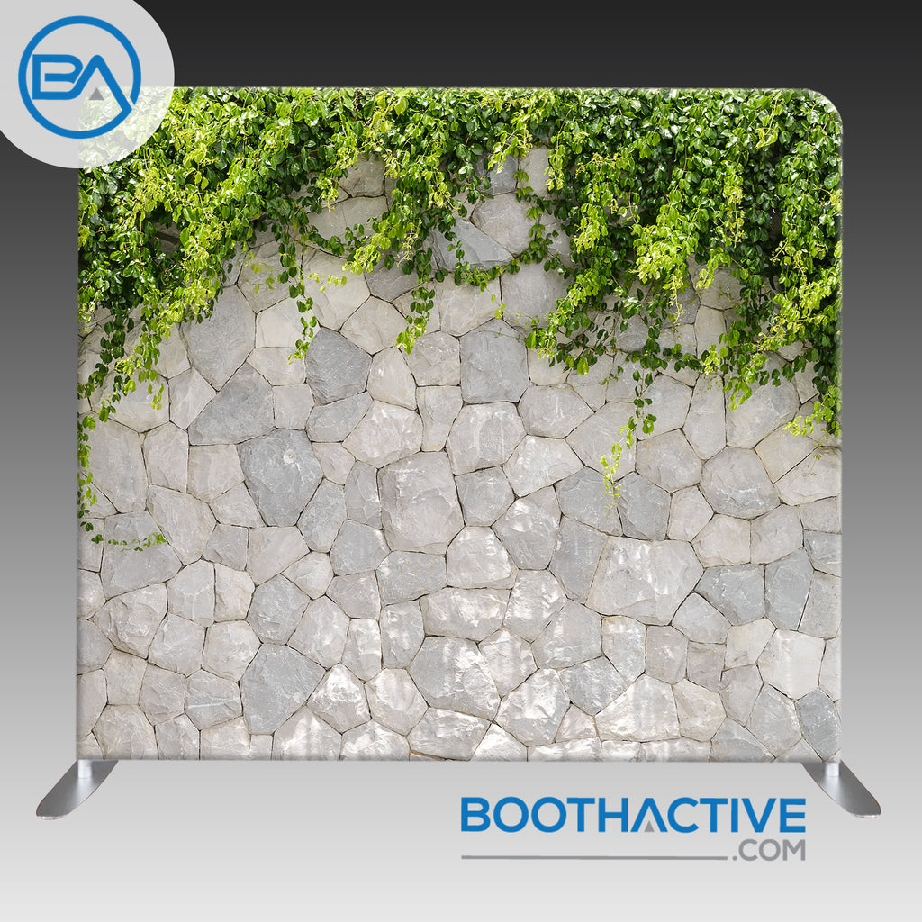 8' x 8' Backdrop - Stone Greenery