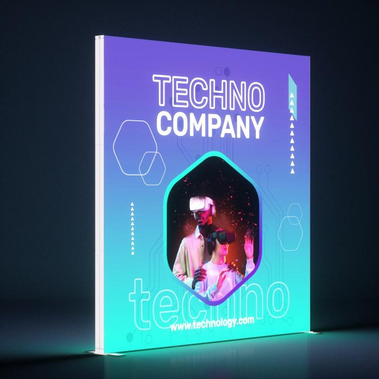 LED Display Stand with SEG Fabric