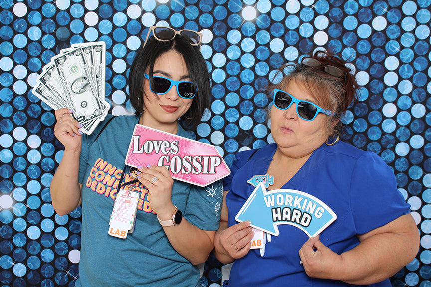 8' x 8' Backdrop - Blue Sequins