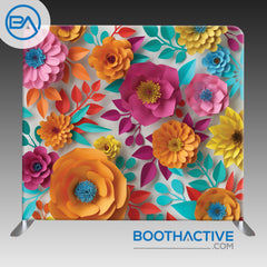 8' x 8' Backdrop - 3D Flowers - Spring Colors