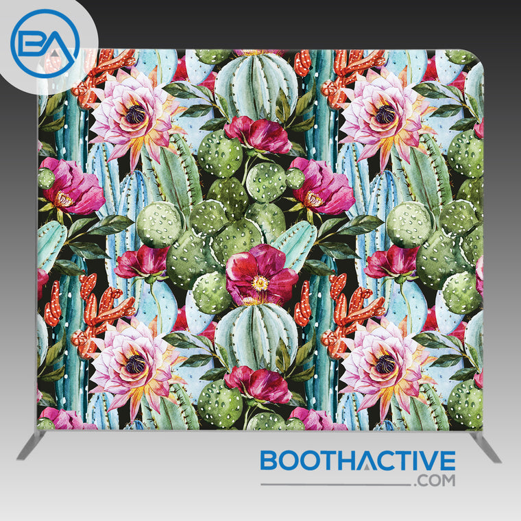 8' x 8' Backdrop - Floral Cactus
