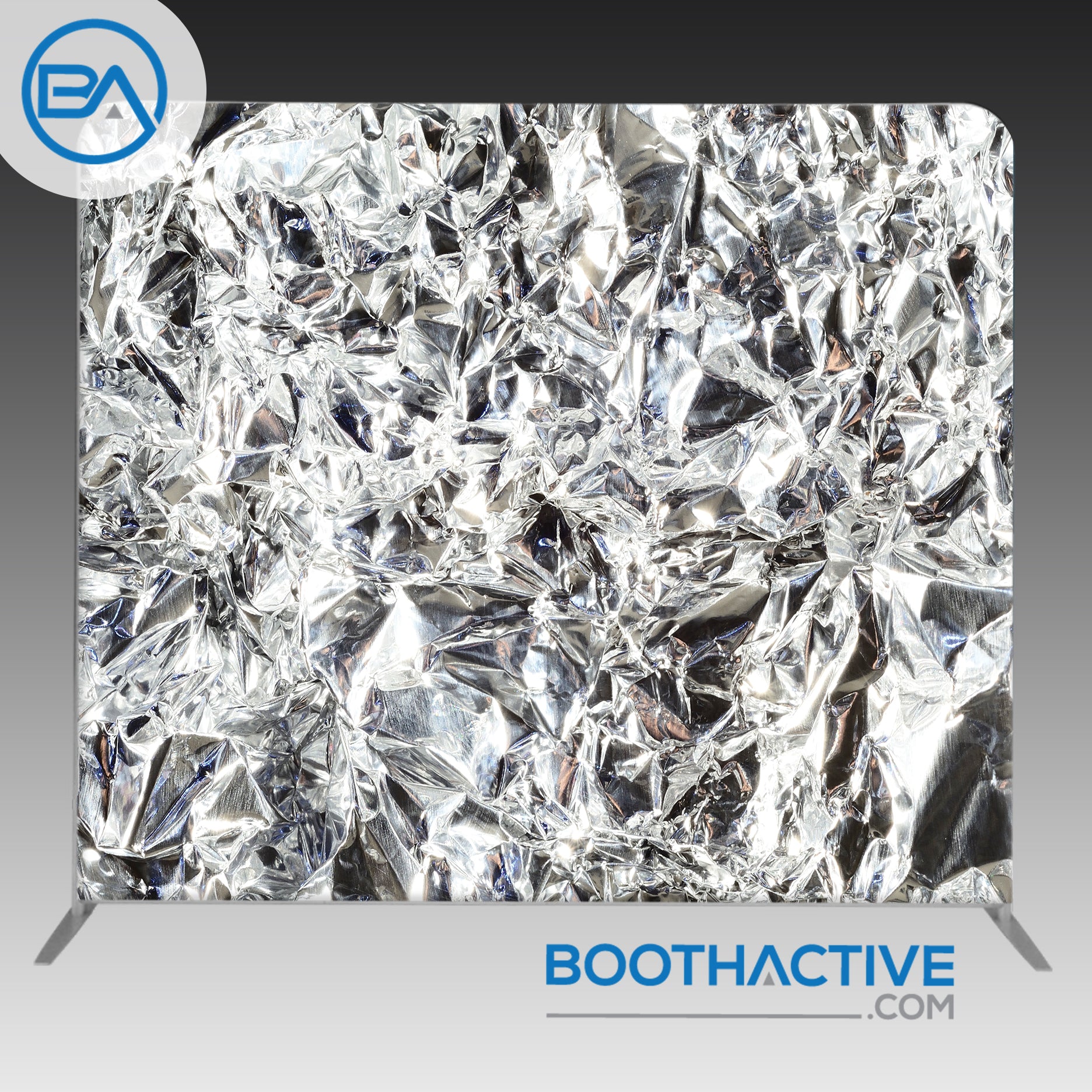 8' x 8' Backdrop - Foil - Silver – BoothActive