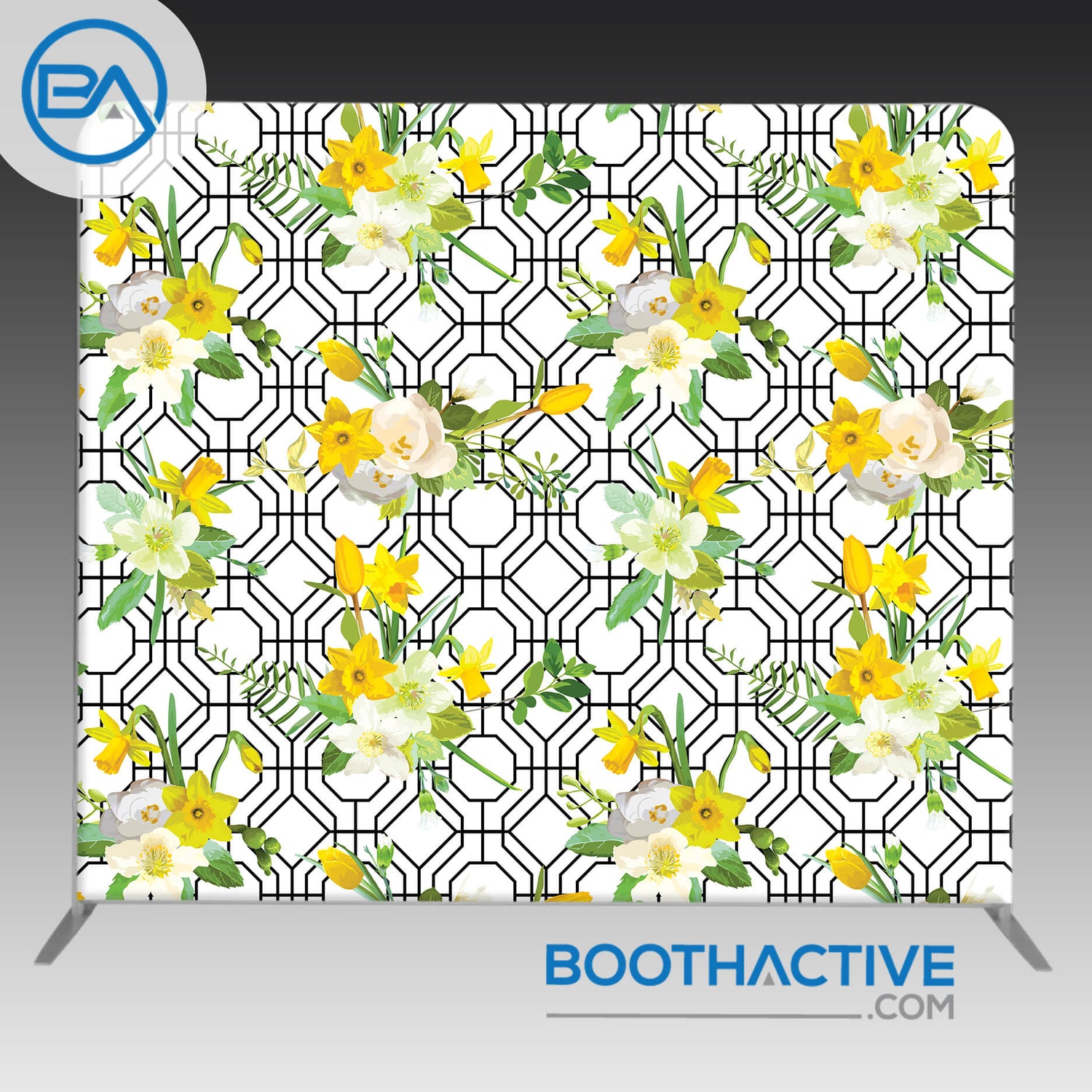 8' x 8' Backdrop - Geometric - Floral 2