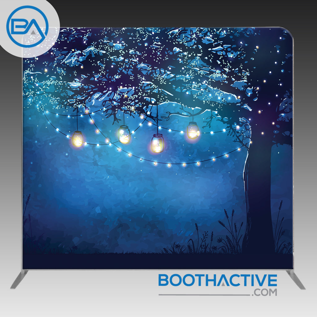 8' x 8' Backdrop - Tree Lights - BoothActive