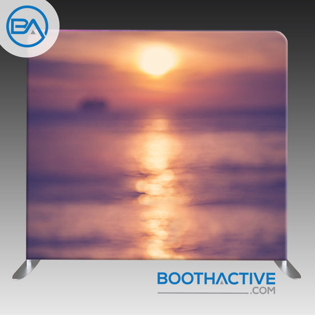 8' x 8' Backdrop - Bokeh - Beach Sunset