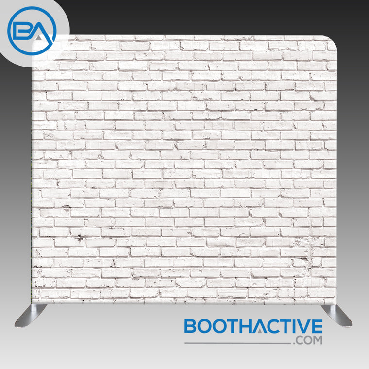 8' x 8' Backdrop - Brick Wall - White