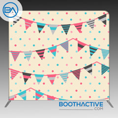 8' x 8' Backdrop - Flags Fiesta - BoothActive