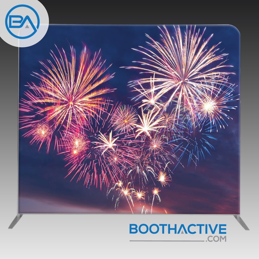 8' x 8' Backdrop - Fireworks - BoothActive