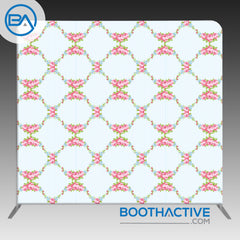 8' x 8' Backdrop - Flowers - Grid - BoothActive