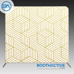 8' x 8' Backdrop - Geometric - Gold - BoothActive