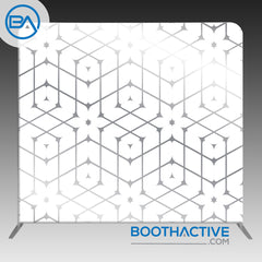 8' x 8' Backdrop - Geometric - Silver - BoothActive