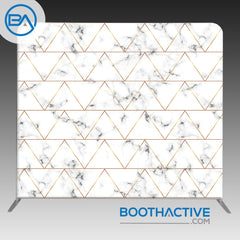 8' x 8' Backdrop - Geometric - Marble - BoothActive
