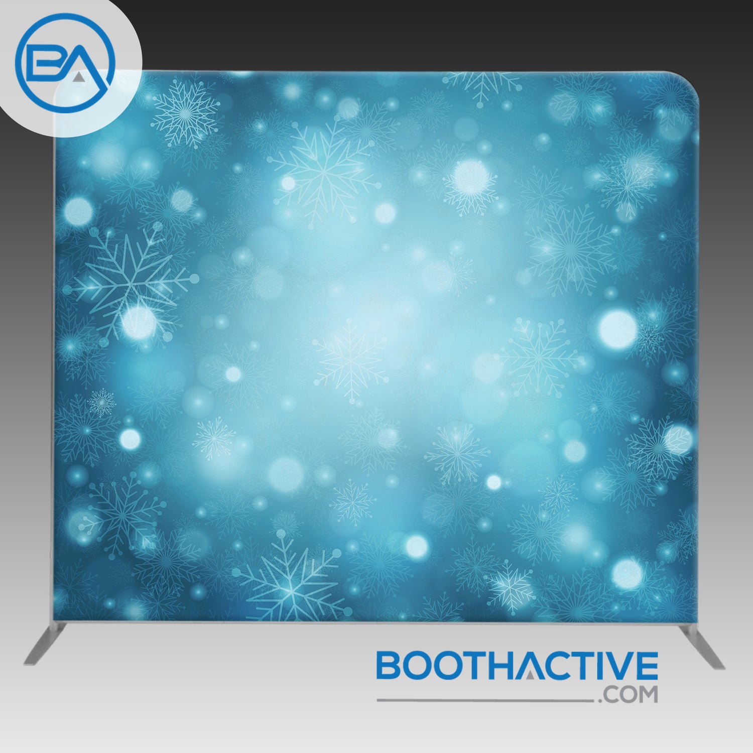 8' x 8' Backdrop - Holiday - Snow - BoothActive