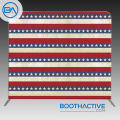 8' x 8' Backdrop - Patriotic Vintage - BoothActive