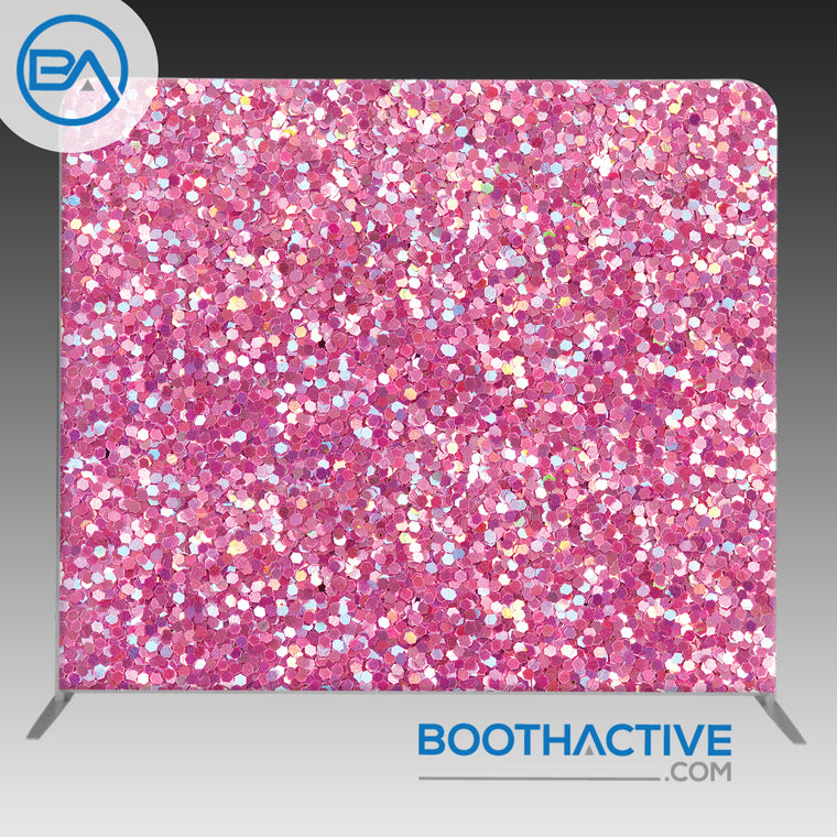 8' x 8' Backdrop - Pink Glitter
