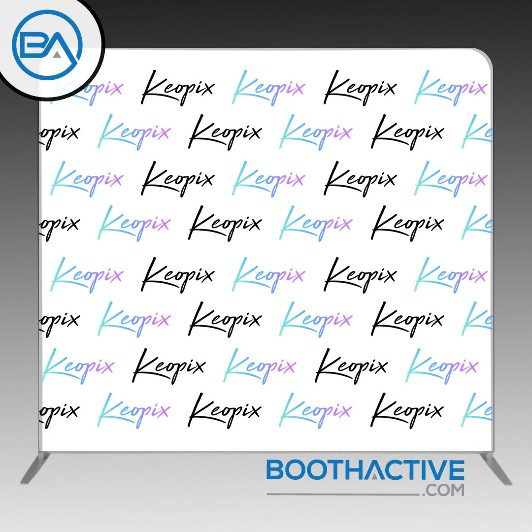 8' x 8' Backdrop - Step/Repeat - BoothActive