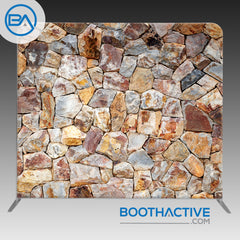 8' x 8' Backdrop - Stone Wall - BoothActive