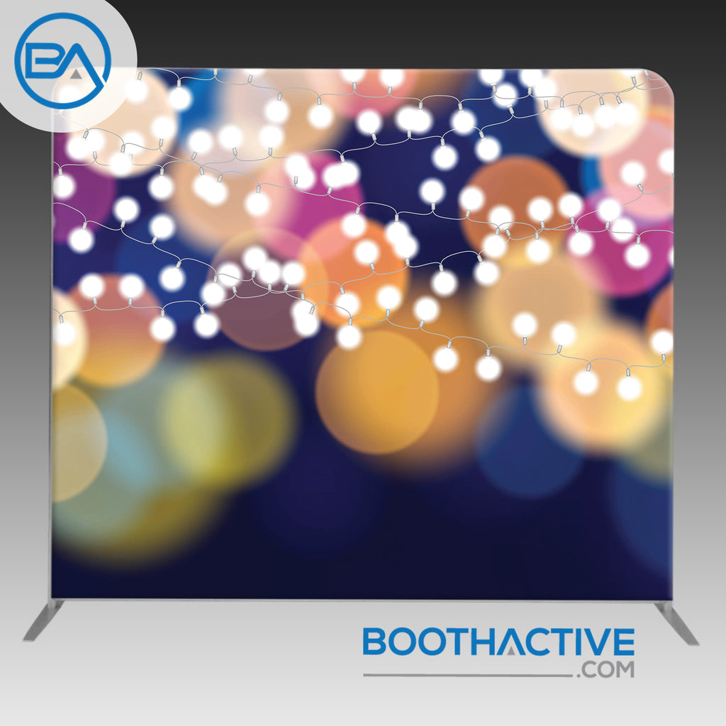 8' x 8' Backdrop - String Lights - BoothActive