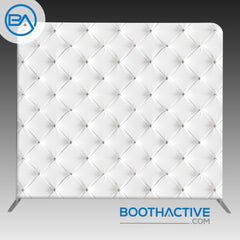 8' x 8' Backdrop - White Leather - BoothActive