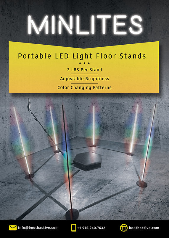 MINLITES - Portable RGB LED light floor stand