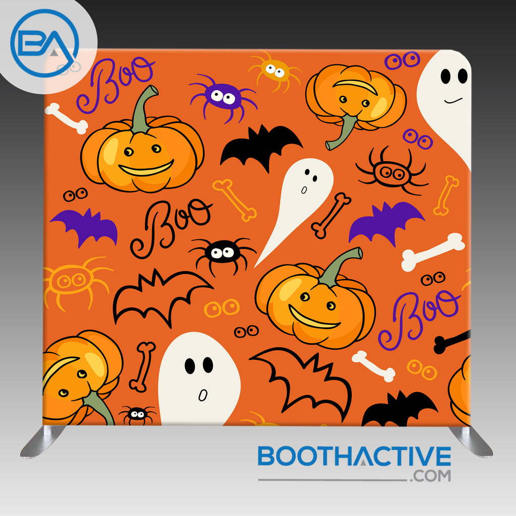 8' x 8' Backdrop - Halloween Boo