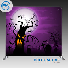 8' x 8' Backdrop - Halloween Scary Tree
