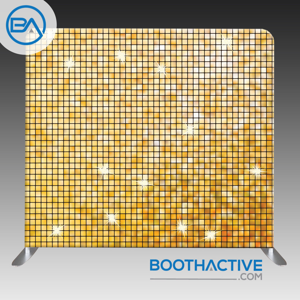 8' x 8' Backdrop - Printed Gold Sequins