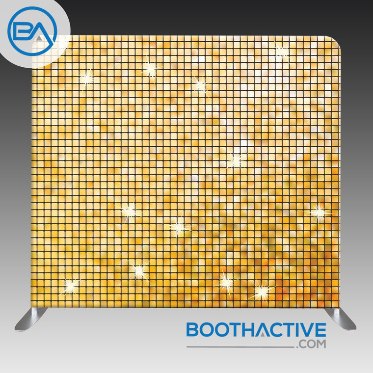 8' x 8' Backdrop - Printed Gold Sequins